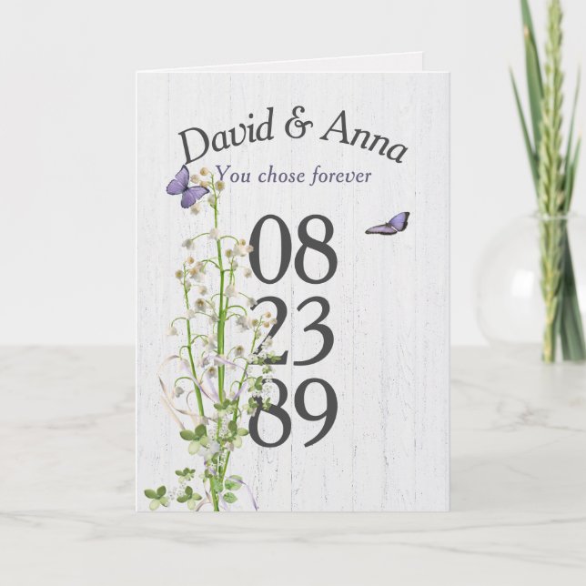 Carte Lily de la Vallée Anniversaire Félicitations (Devant)