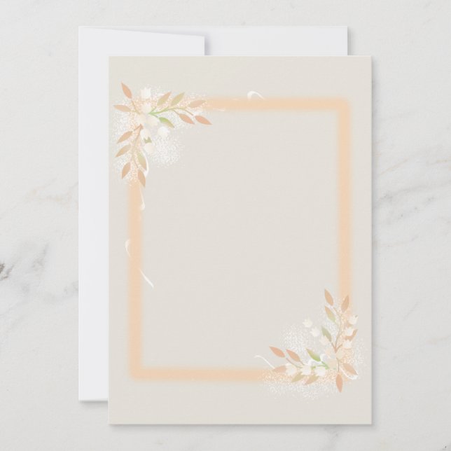 Carte Lily du papier encadré de la vallée (Devant)