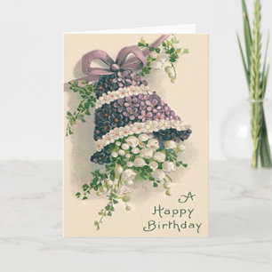 Carte Lily of The Valley Bell Muguet Forget-Me-Not