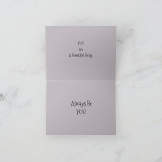 Carte *'LiLy Pond' design, Vous êtes un Être magnifique,