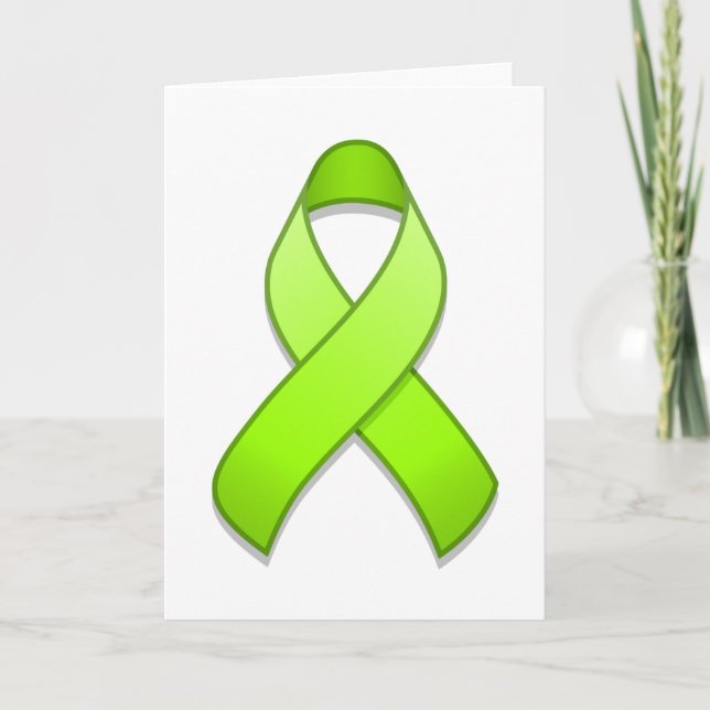Carte Lime Green Awareness Ribbon (Devant)