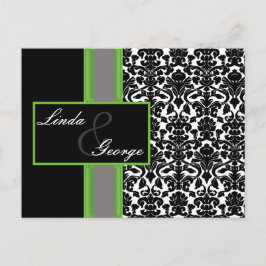 carte lime mariage damassé rsvp