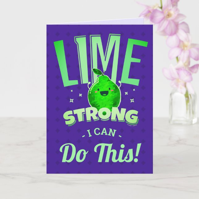 Carte Lime Strong Je peux le faire ! - Pun de chaux (Orchidée)
