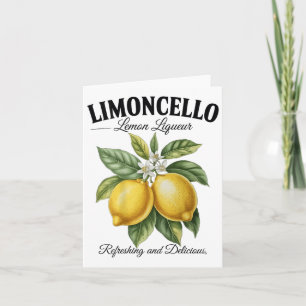 Carte Limoncello Italie Vintage Rafraîchissement Citron