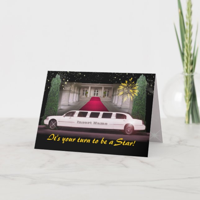 Carte Limousine Stretch V.I.P.  (personnalisable) (Devant)