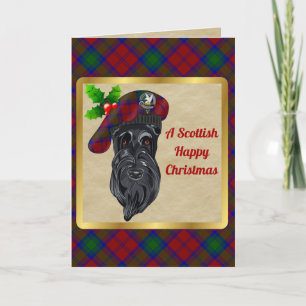 Carte Lindsay Clan Badge & Tartan - Noël personnalisé