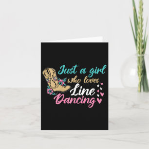 Carte Line Dancing Western Juste Une Fille Qui Aime Line