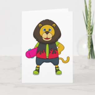 Carte Lion as skater with skateboard