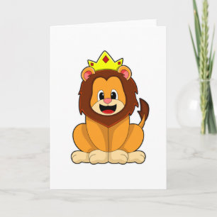 Carte Lion avec couronne