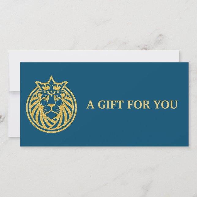 Carte Lion Avec Couronne - Style Or 4 (Devant)