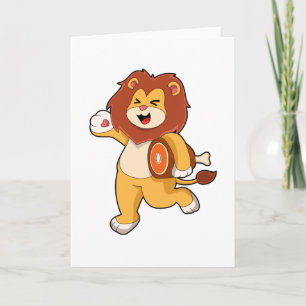 Carte Lion avec de la viande