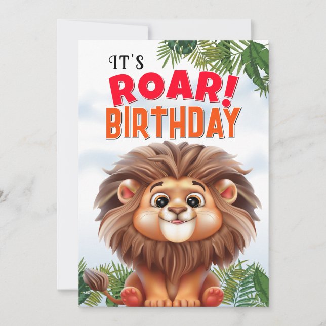 Carte Lion Birthday  (Devant)