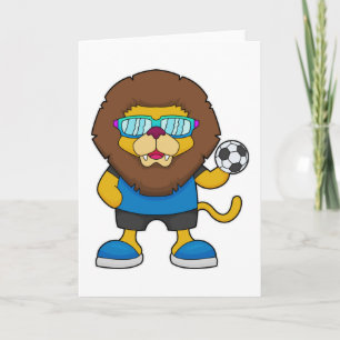 Carte Lion comme joueur de football avec Soccer