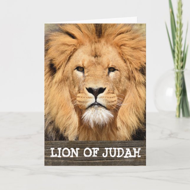CARTE LION D'ART CHRÉTIEN JUDAH (Devant)
