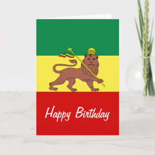 Carte Lion de reggae de Rasta de Judah