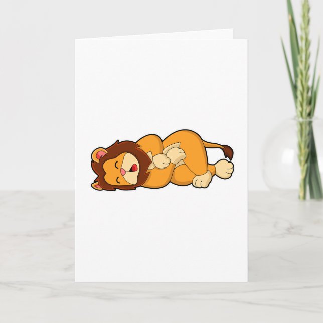 Carte Lion endormi (Devant)