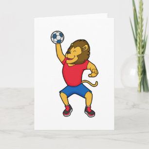 Carte Lion Handball player Handball
