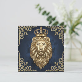 Carte Lion majestueux dans une pose royale