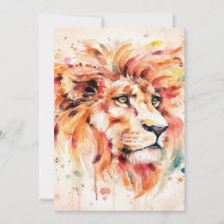 Carte Lion Water Lion Art | Merveilleux cadeau