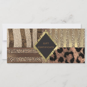Carte Lioness Safari Chic Jungle Glam Certificat cadeau