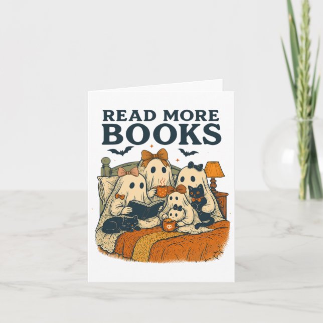 Carte Lire Plus Livres Jote Ghost Famille Halloween Homm (Devant)