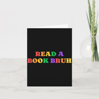 Carte Lire un livre bruh arc-en-ciel vintage