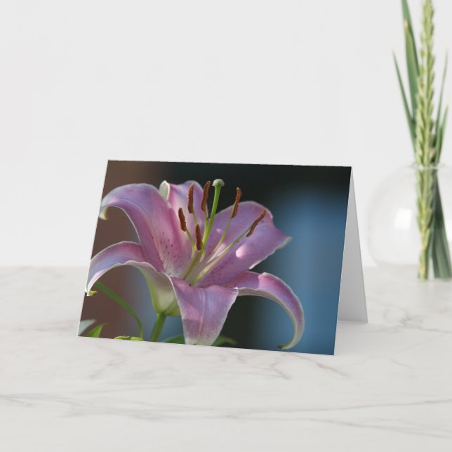 CARTE LIS ROSE (Devant)