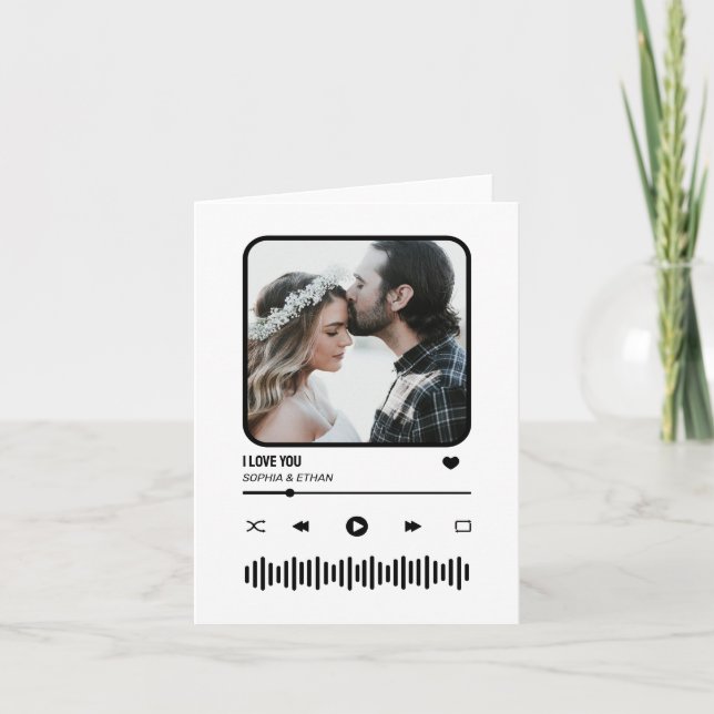 Carte Liste de lecture de chanson de photo personnalisée (Devant)