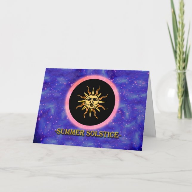 Carte Litha, Solstice d'été, Soleil dans les cieux (Devant)