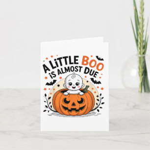 Carte Little Boo Est Presque Dû Mignonne Grossesse Hallo