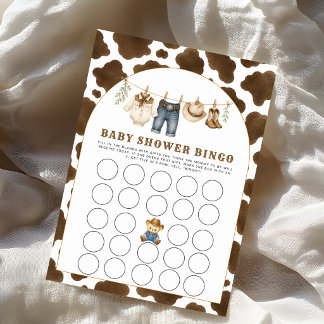 Carte Little Cowboy Baby Bump Drawing Game