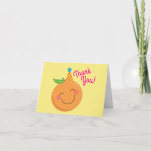 Carte Little Cutie Tangerine fête d'anniversaire