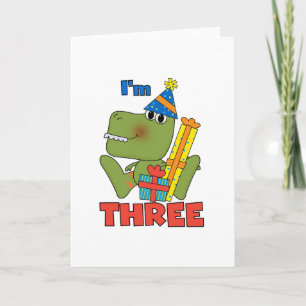 Carte Little Dino 3ème Anniversaire Tshirts et cadeaux