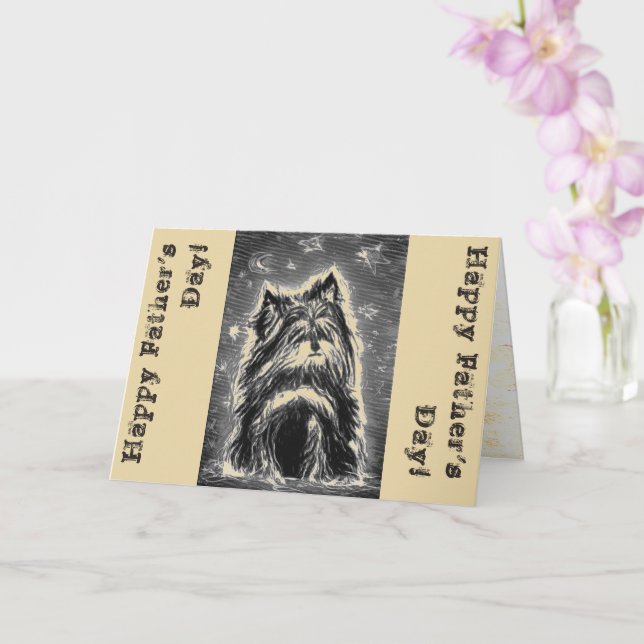 Carte Little Doggy en bleu (Orchidée)