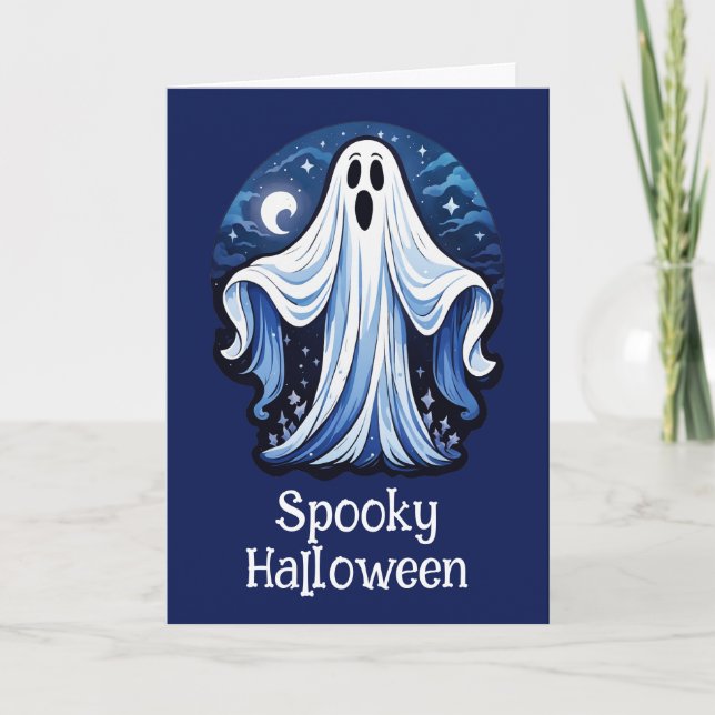 Carte Little Éffrayant Ghost - Halloween 16 - Fun Fun (Devant)