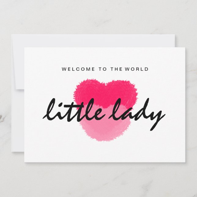Carte Little Lady New Baby Card (Devant)
