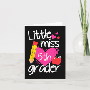Carte Little Miss 5e Année Premier Jour De Bonjour Cinqu