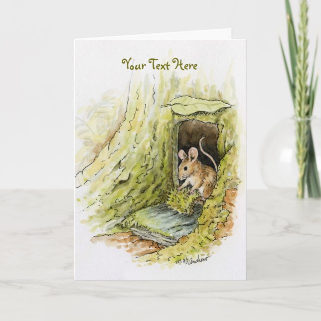 Carte Little Miss Mouse - texte personnalisable (Devant)