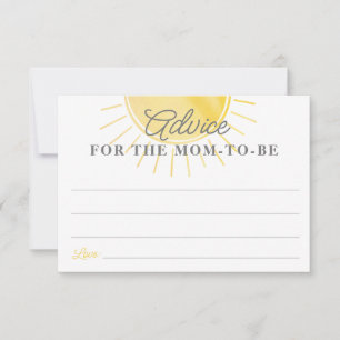 Carte Little Sunshine Baby shower Conseils pour maman Ca