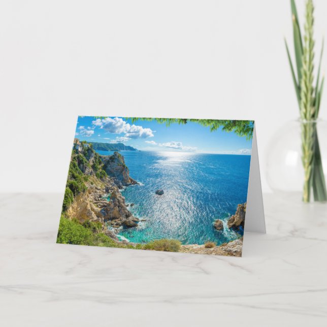 Carte Littoral | Palaiokastritsa, Corfou, Grèce (Devant)