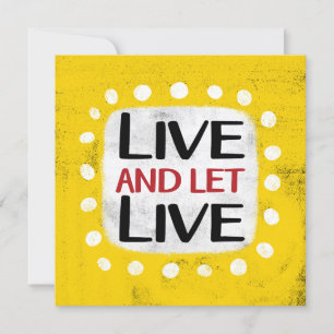 Carte Live Et Laisser Live Grey Card