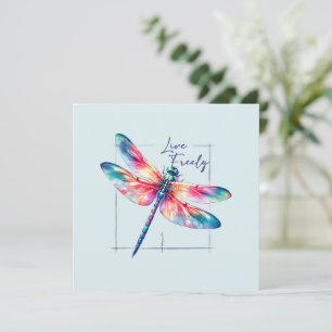 Carte Live Freely - Dragonfly artistique