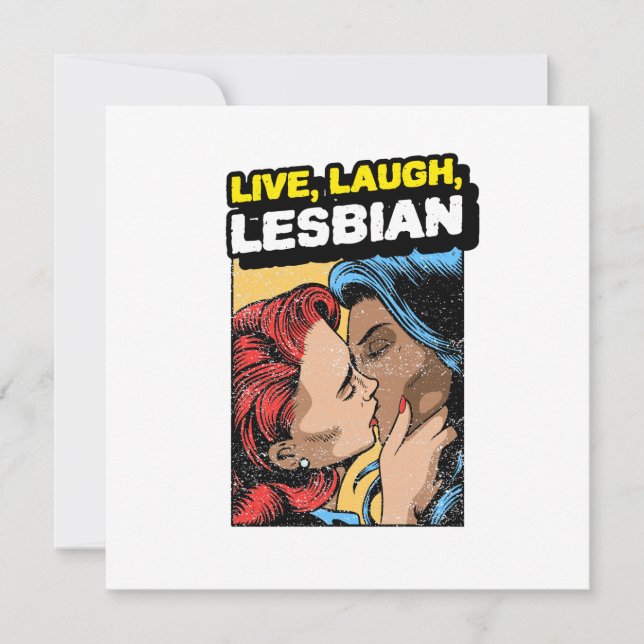 Carte Live Laugh Lesbian (Devant)