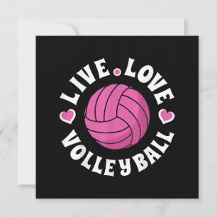 Carte Live Love Volleyball Pour Femmes Filles Volleyball