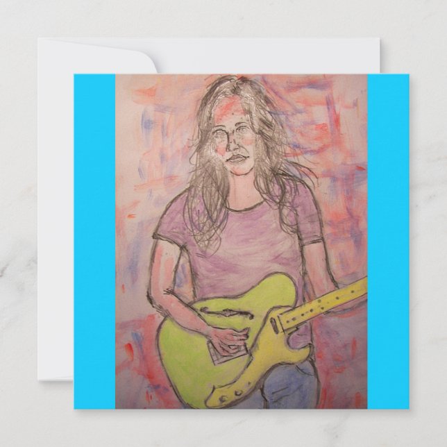 Carte Live Music Girl Sketch (Devant)