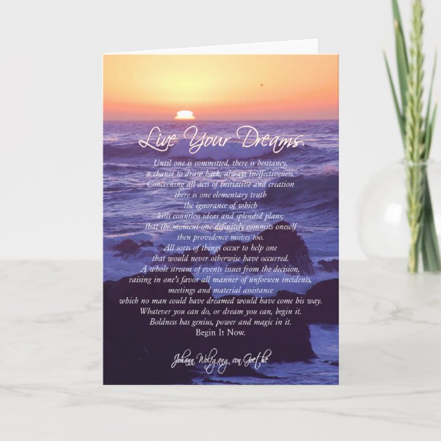 Carte Live Your Dreams CARD (Devant)