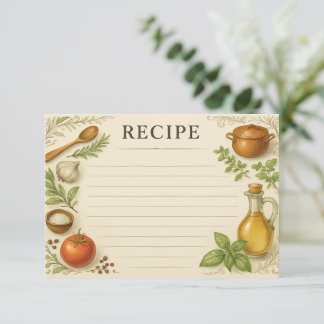 Carte Living in Tuscany Recipe Card