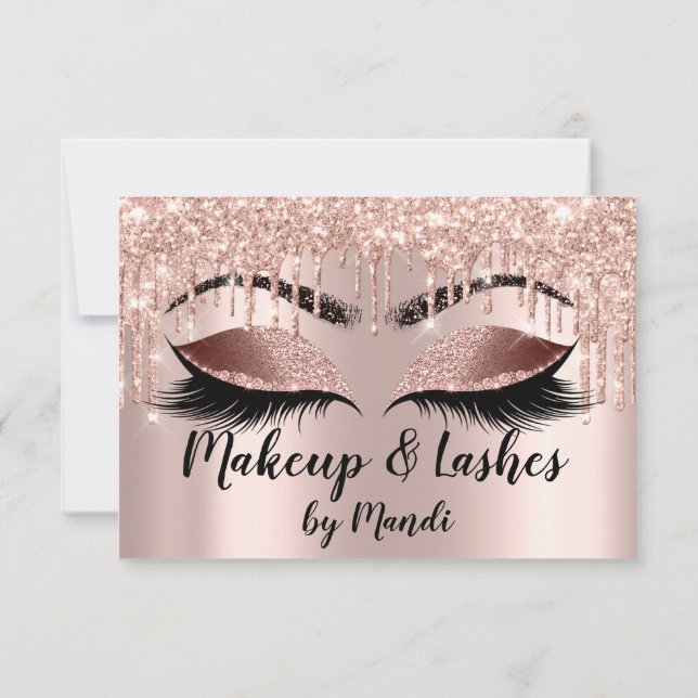 Carte Livraison de certificat Brows Lash Extension Rose  (Dos)