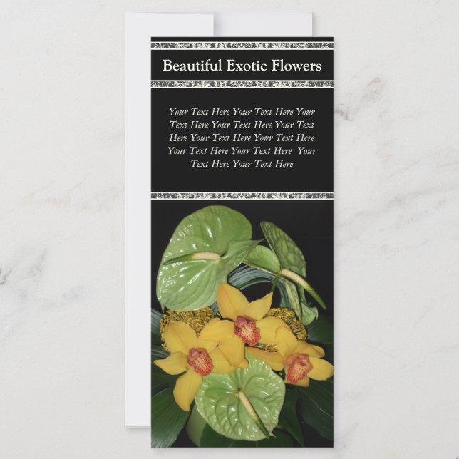 Carte Livraison de fleurs d'arrangement floral exotique (Devant)