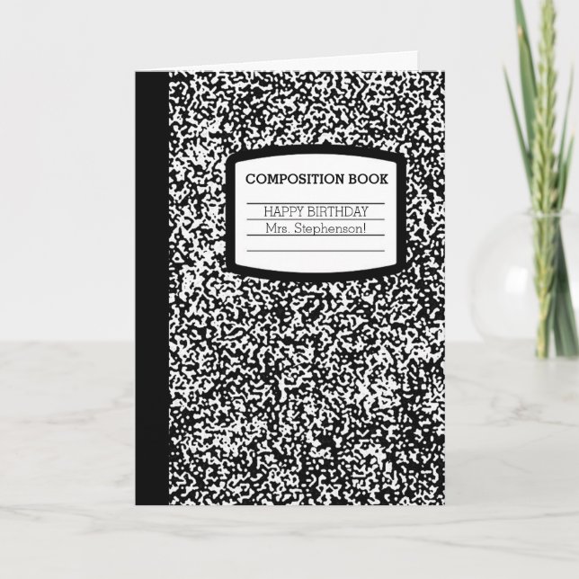 Carte Livre de composition personnalisé Fête de l'annive (Devant)